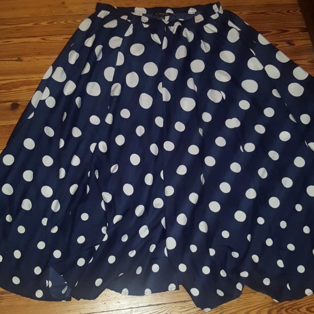 Navy & White Polka dot